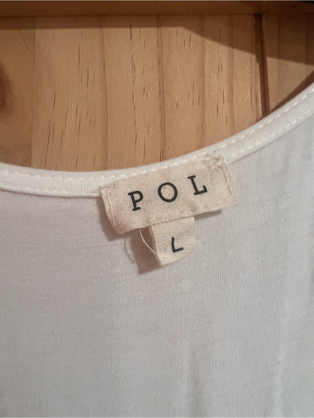 POL White V-Neck Crochet-Trim Tank Top - Picture 2 of 3
